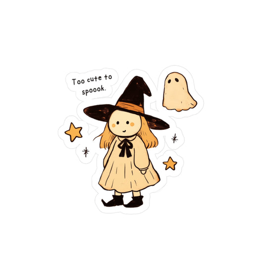 Too Cute to Spook. Sticker