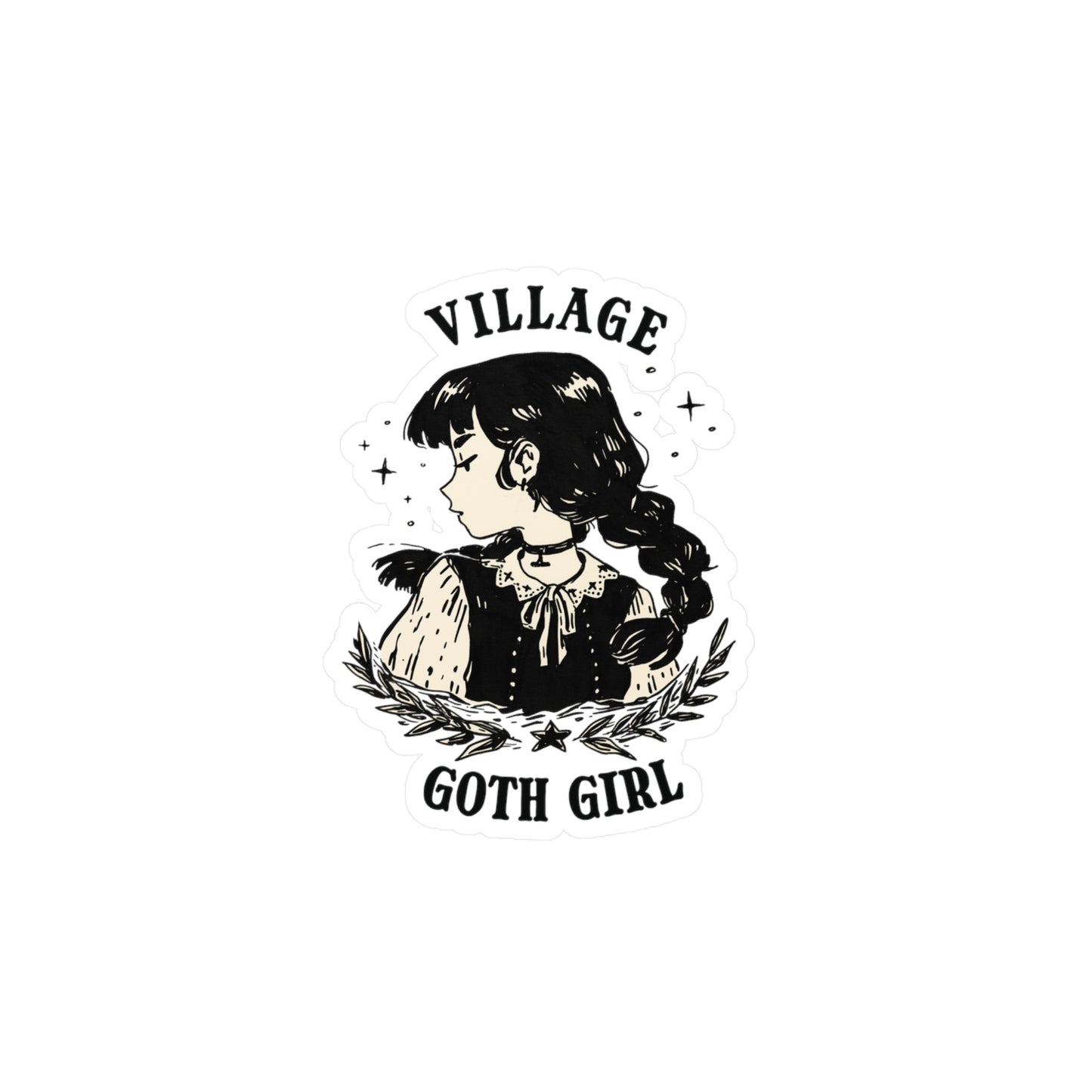 Village Goth Girl Sticker