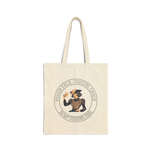 Poker Face Cowgirl Grace Tote Bag