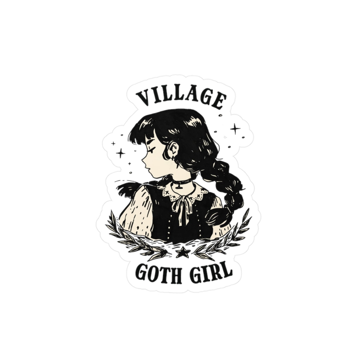 Village Goth Girl Sticker