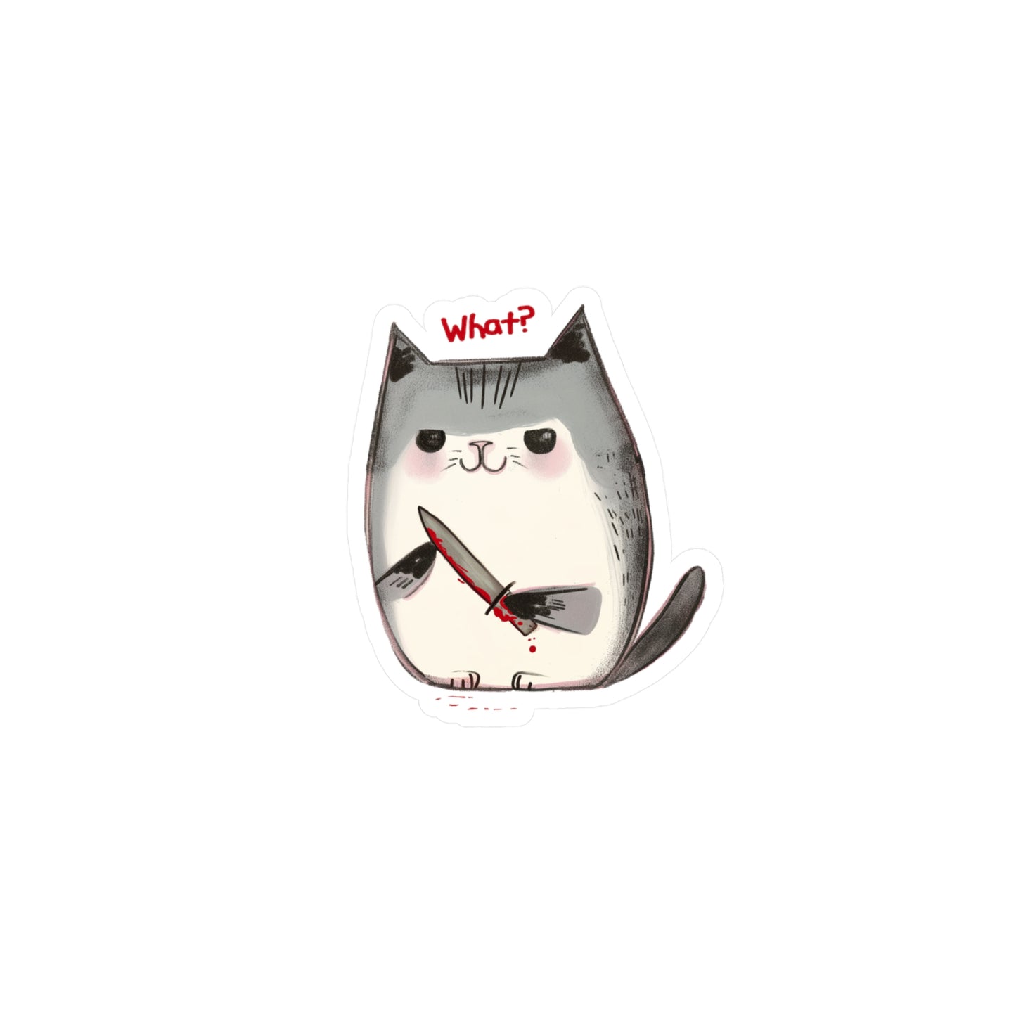 What? Murder Cat Sticker