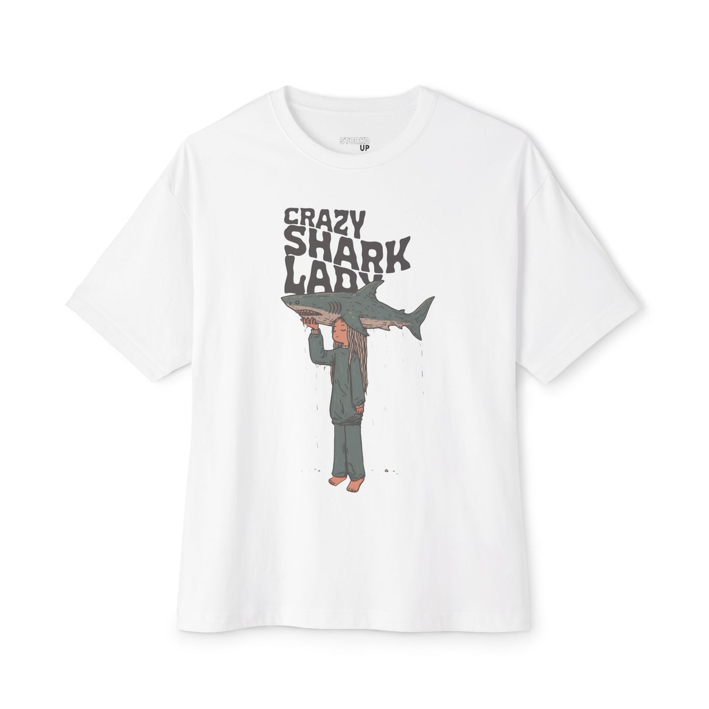 Crazy Shark Lady T-shirt