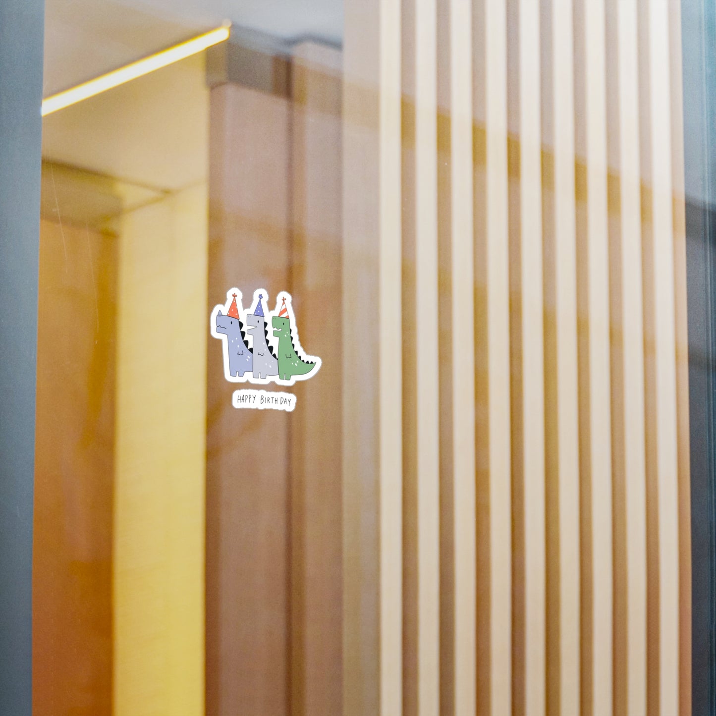 A Dinosaur Happy Birthday Sticker