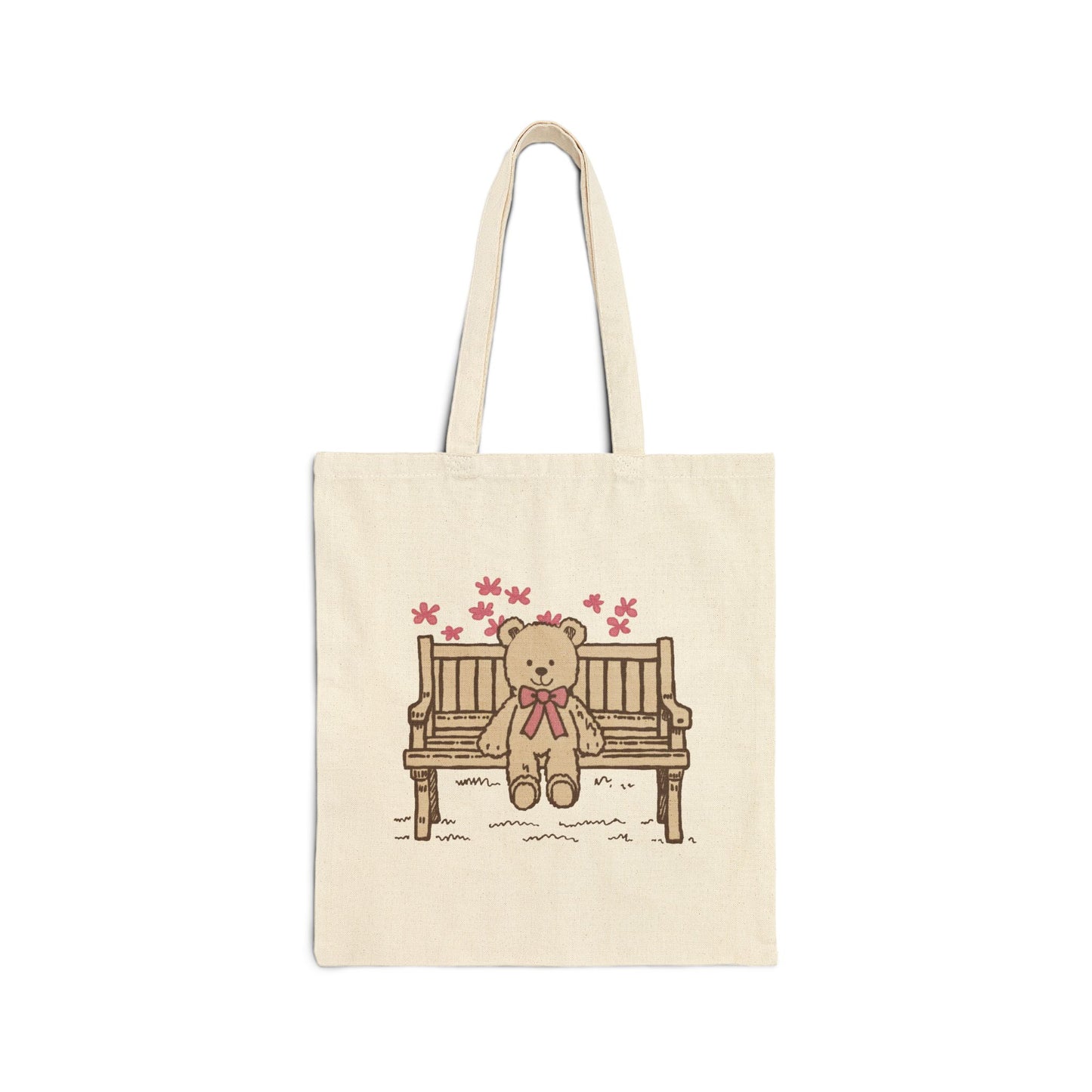 Benched Teddy Bear Tote Bag