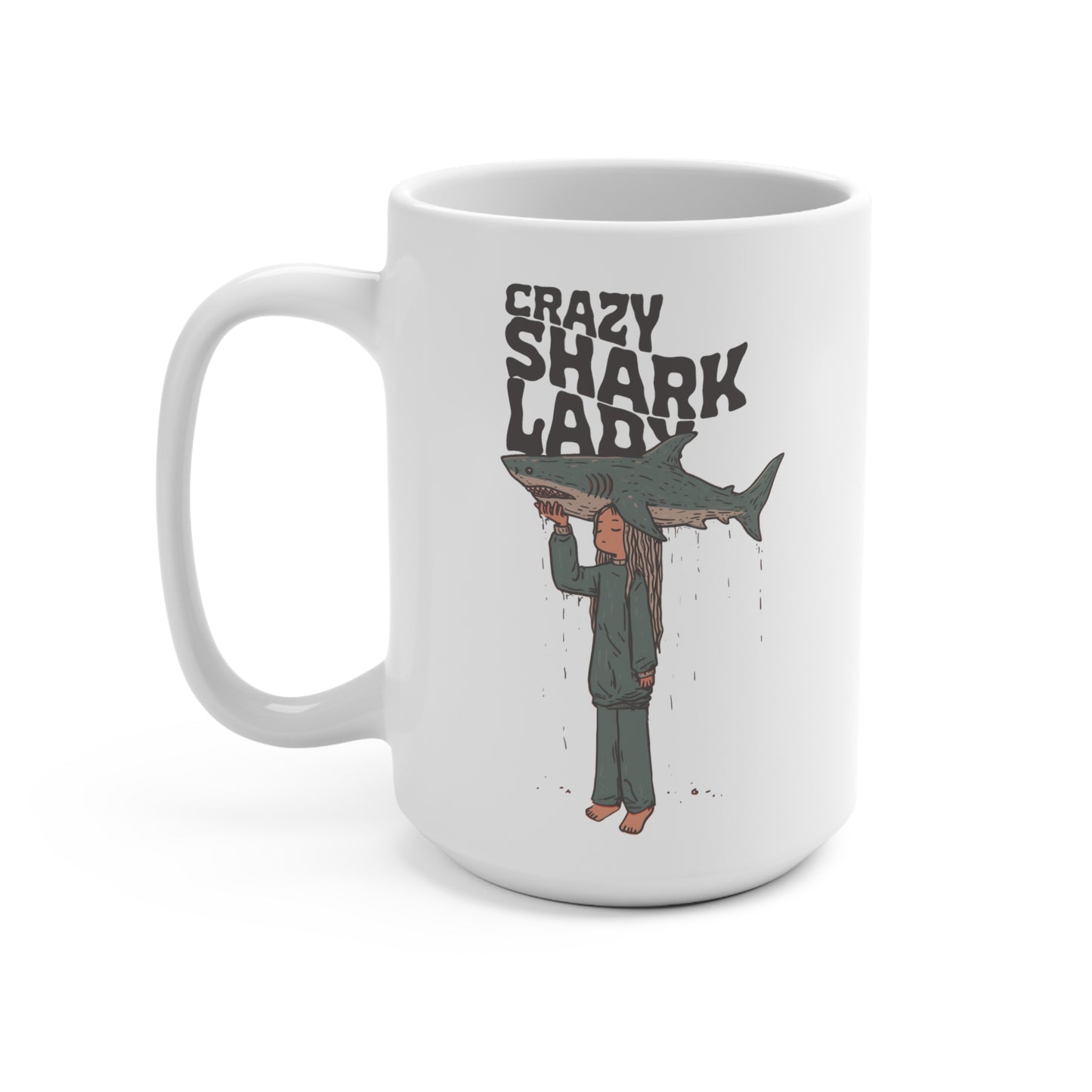 Crazy Shark Lady Mug