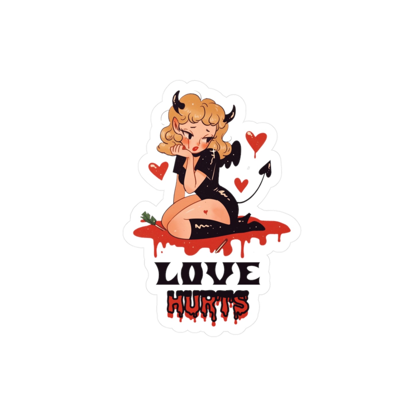 Love Hurts Sticker