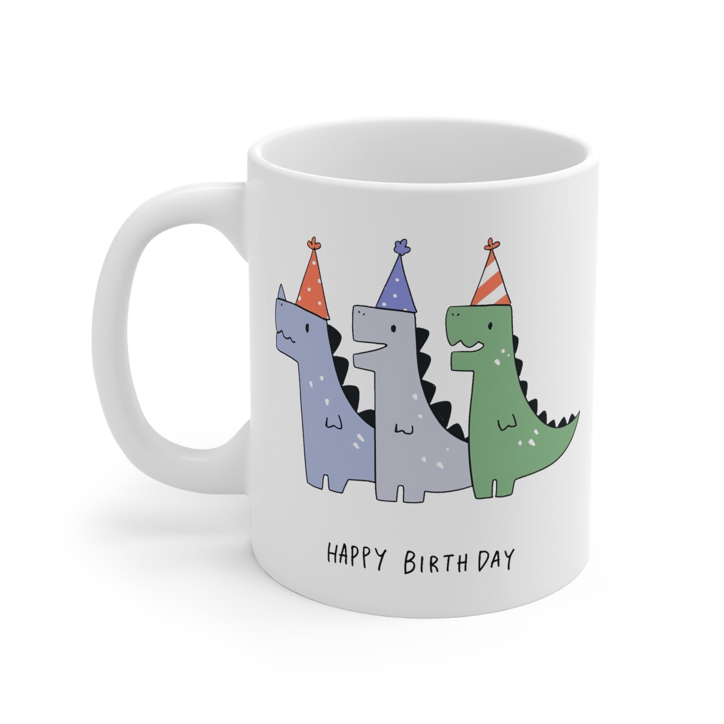 Happy Birthday 3 Dinosaurs Mug